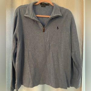 Blue mens quarter zip